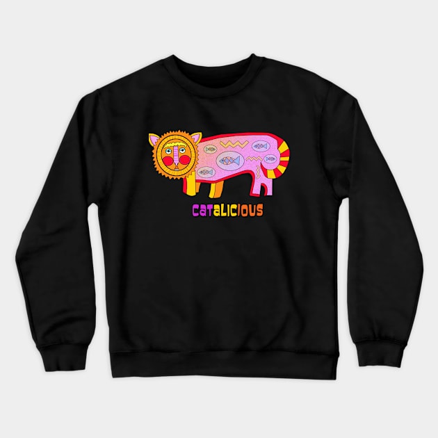 Catalicious Crewneck Sweatshirt by Lynndarakos